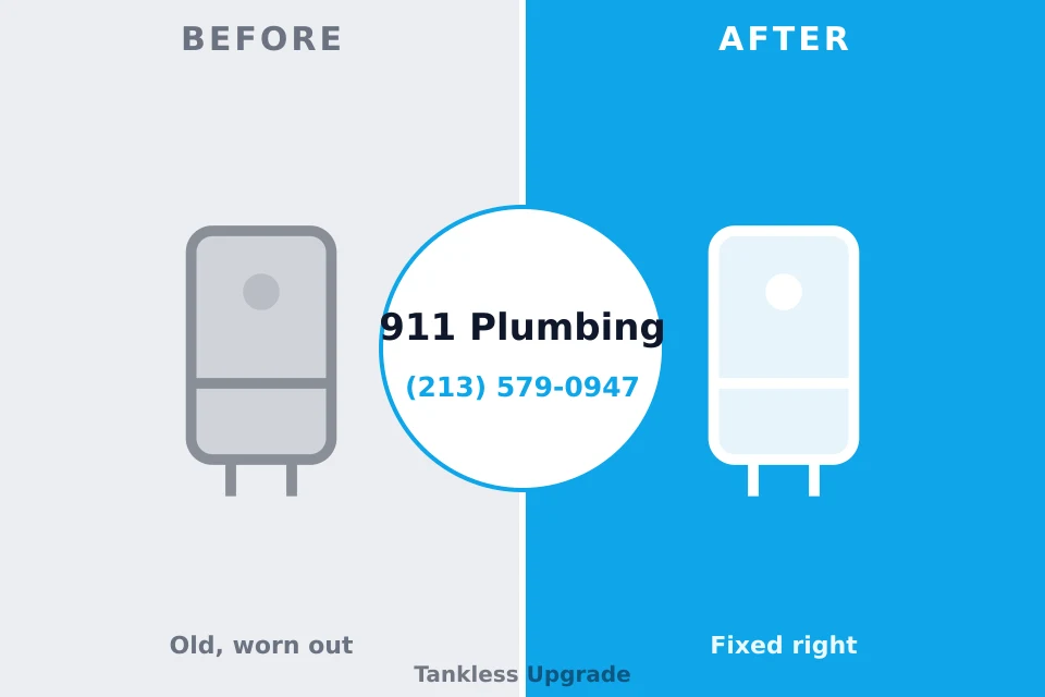 Before and after: plumbing repair Tiltonsville, OH